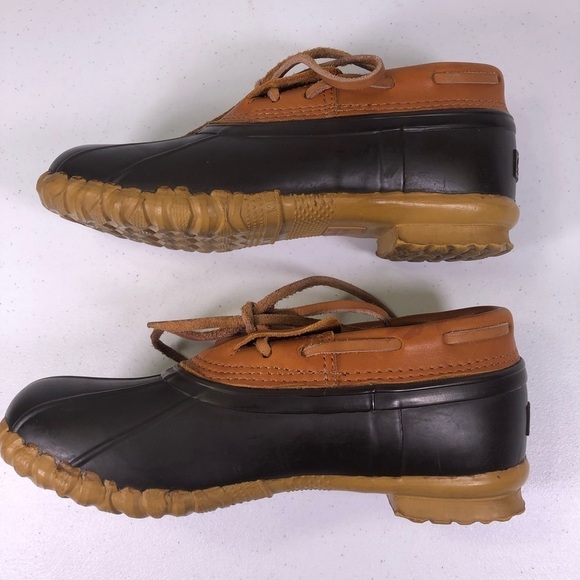 CABELAS Rubber Leather Ankle Duck Boots Rain Muck - Picture 9 of 9